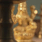 Goddess Lakshmi Sitting on Lotus Showpiece | Polished Brass Finish