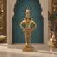 Lord Vitthal Standing Idol | Antique Golden Brass Finish
