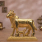 Kamadhenu Cow and Calf Showpiece | Polished Brass Finish