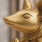 Mushak Raj Holding Modak Idol | Polished Golden Brass Finish