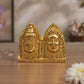 Uma Maheshwara (Lord Shiva & Goddess Parvati) Dual Face Showpiece | Polished Brass Finish